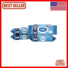  Luxury XL Flushable Wet Wipes - Hypoallergenic  Septic-Safe, 240 Extra-Lar...