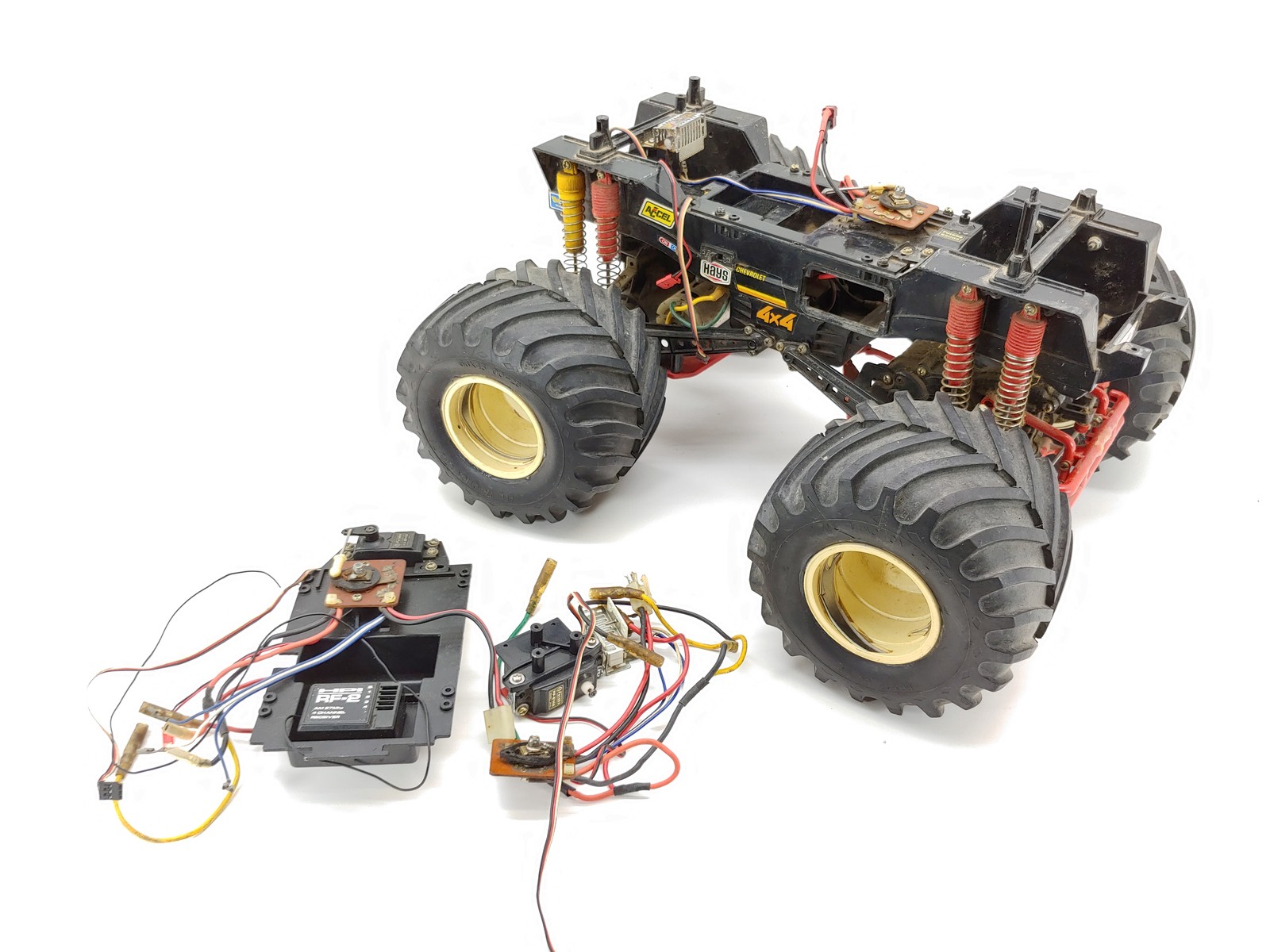 Vintage Tamiya Clod Buster 4x4x4 1/8 RC Monster Truck Brushed ARTR Used w/ MSC