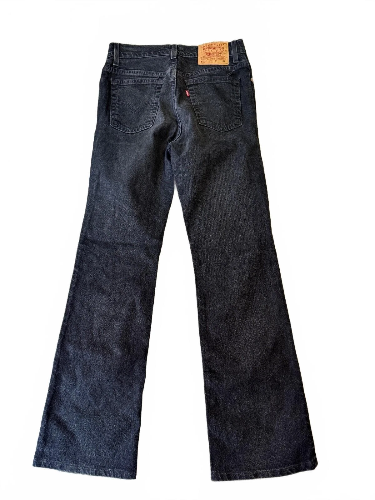 Vintage Levi's 517 Black Slim Fit Bootcut Jeans Made in USA Size 7 M JR