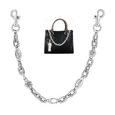 Purse Charm Chain,Decorative Handbag Charms for Women Purse Silver Flower Chain