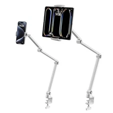  iPad Stand, Aluminum Alloy Mount - Adjustable for Desk, Compatible with White