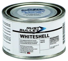 RUST BULLET WhiteShell - Gloss White - 4 Fl 4 Oz (Pack of 1), 