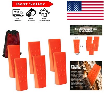 Tree Cutting Essentials: 6 Spiked Felling Wedges 5.5  for Safety and Precision