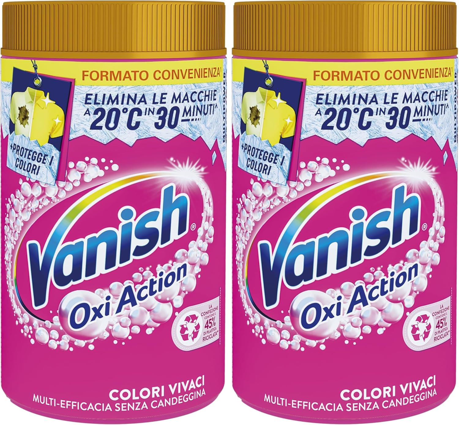 Oxi Action Multipower Polvere Rosa, Smacchiatore per Capi Colorati, 1 Confezione