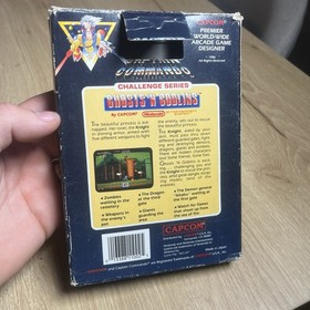 Ghosts 'n Goblins Hangtab 5 Screw Nintendo NES Complete in Box CIB