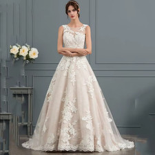 Princess Illusion Court Train Lace Tulle Wedding Dress With Sequins Robe Glitter