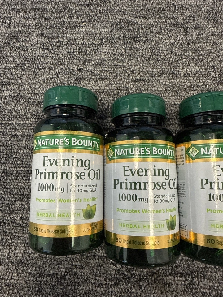 PACK de 4 aceites de onagra Nature's Bounty, 1000 mg 60 cápsulas blandas de liberación rápida Foto 2 de 4