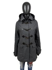 Tommy Hilfiger Cappotto Grigio Montgomery in Lana Donna Taglia M