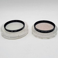 HOYA and PRO 55mm Lot of 2 Lens Filters with Original Cases Skylight 1a Diffuser