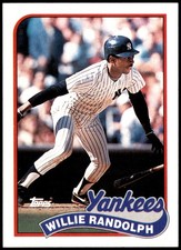 Willie Randolph New York Yankees 1989 Topps #635 Baseball Card