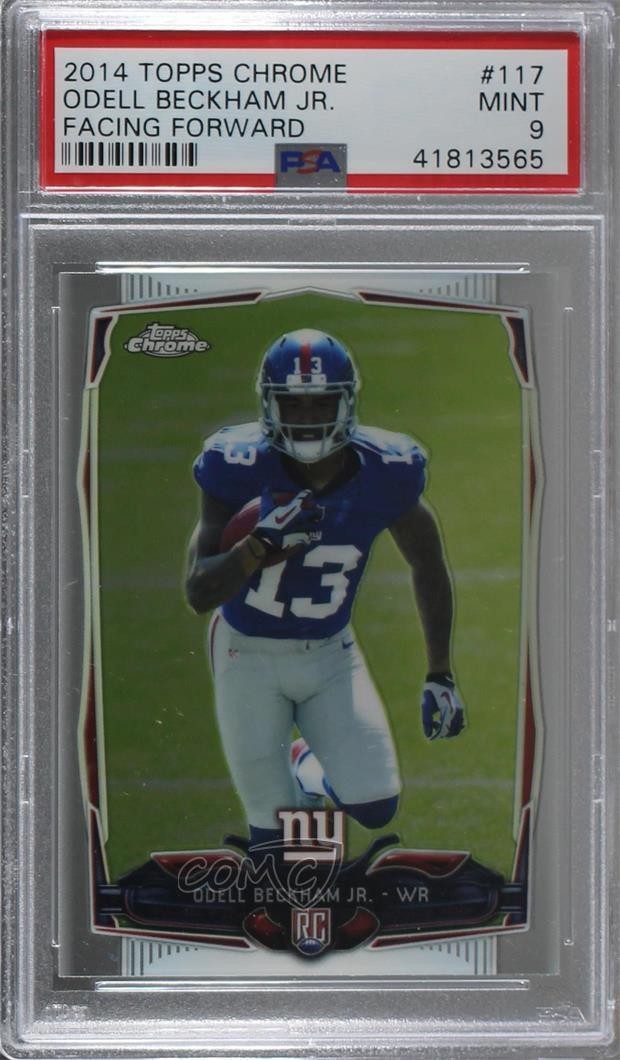 2014 Topps Chrome Odell Beckham Jr (Facing Forward) PSA 9 MINT Rookie RC 00bf