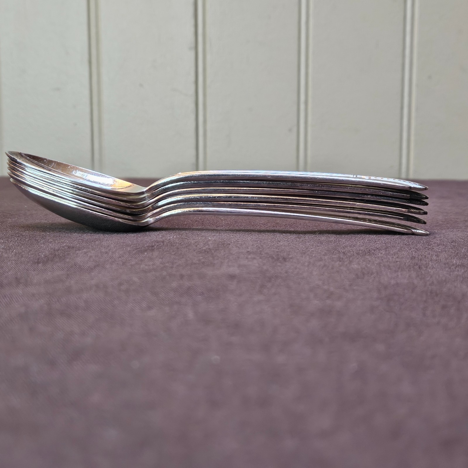 WM Rogers IS 1939 ALLURE Wheat Silverplate Flatware 6” Teaspoons Lot of 6