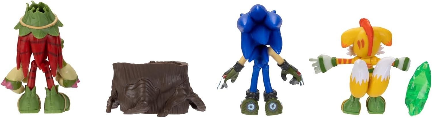 Sonic Prime 2.5-inch Action Figures Bos Cage Maze Themed 5 Pieces: Sonic, Gnarly