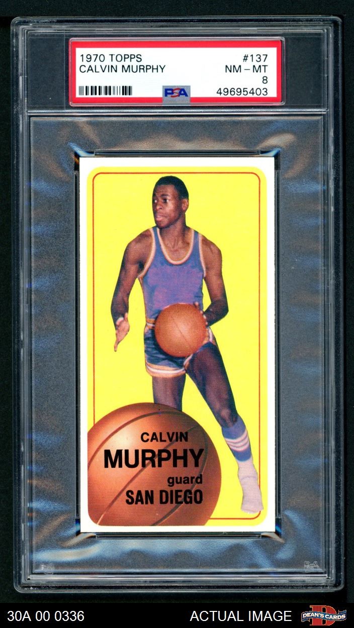 1970 Topps #137 Calvin Murphy  Rockets RC HOF Niagara University  PSA 8 - NM/MT