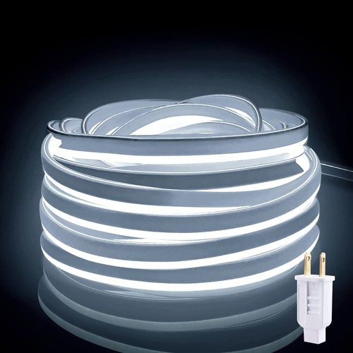 JUNWEN Outdoor LED Rope Lights Indoor Daylight White 6500K Waterproof - View #7