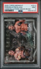 2025 TOPPS MIDNIGHT UFC CONSTELLATIONS #CS-2 ALEX PEREIRA/SEAN STRICKLAND PSA 9