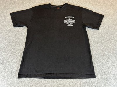 Harley Davidson Shirt Mens Medium Black V Twin Tour Gainesville FL Motorcycle HD