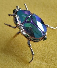 New In Box Authentic Swarovski SCS 2024 Beetle Crystal Metal Figurine #5668994