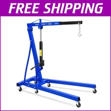 4400 Lbs Engine Hoist & Leveler Cherry Picker Folding Hydraulic Crane Lift Tools