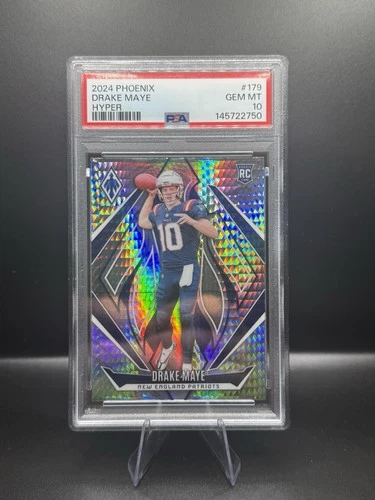 2025 Panini Phoenix Drake Maye Hyper Prizm PSA 10