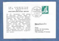 50th ANNIVERSARY FOUNDING BERLIN ROCKET AIRPORT SEP 27,1980   SPACE COVER
