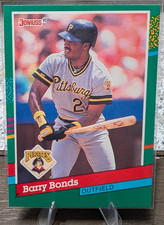 Donruss 1991 Barry Bonds #495 Pittsburgh Pirates Baseball Card 2 Blue Stripes