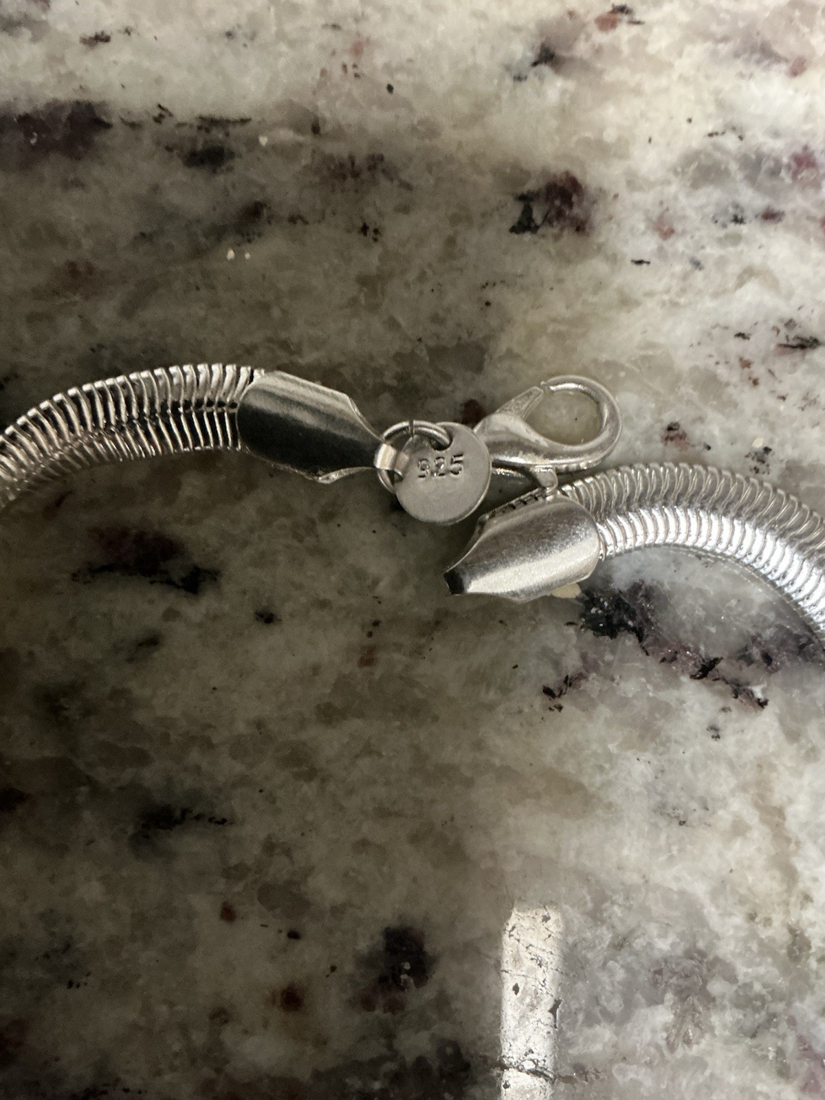 925 Sterling Solid Silver 6mm Rounded Herringbone… - image 3