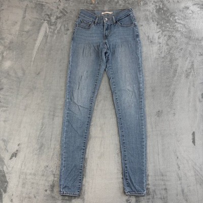 Levi s 710 Super Skinny Jeans W25 L32 hellblau Stretch Denim