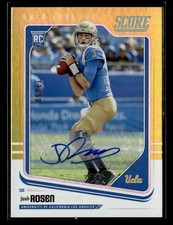 2018 Score Josh Rosen Rookie Autographs Gold Zone #/50 auto card. rookie card picture