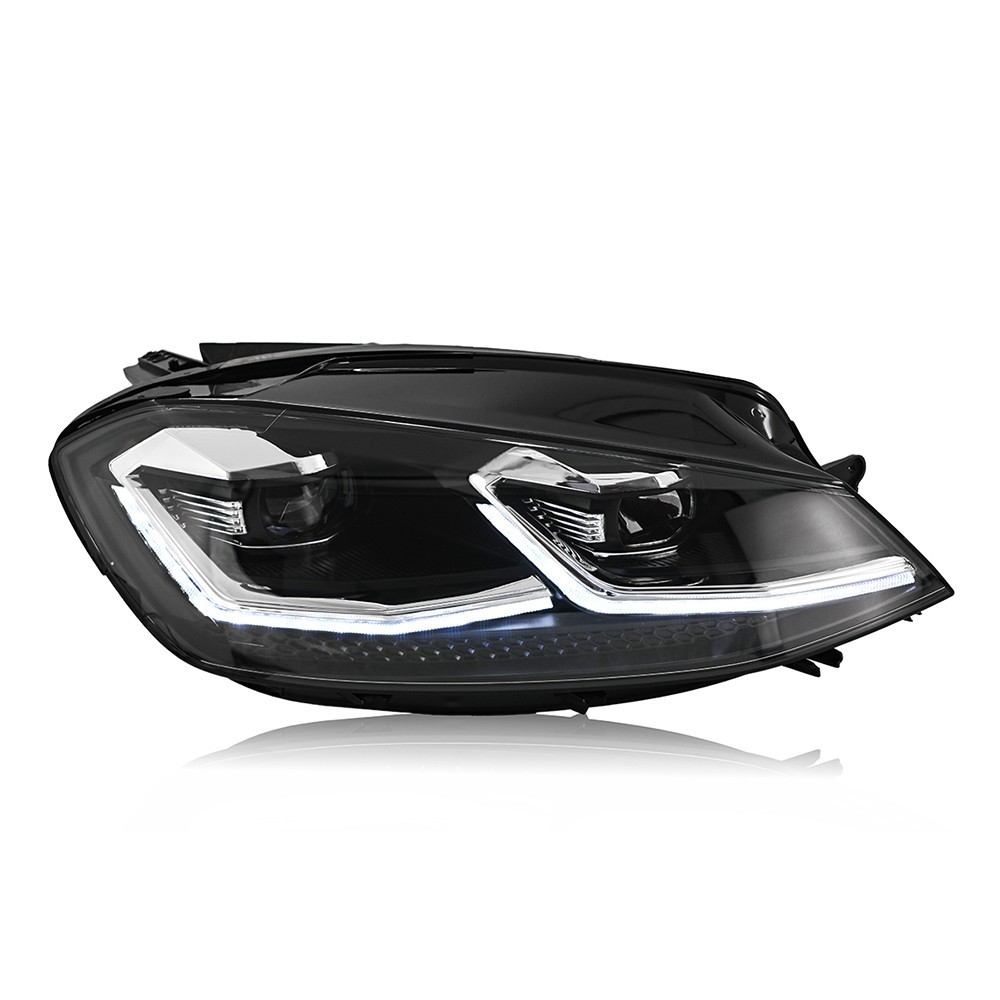 FULL LED Headlights For VW Golf MK7.5 2018-2021 Fits Halogen