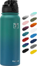 20 Oz Insulated Stainless Steel Water Bottle with Anti-Dust Chug Lid, Leakproof