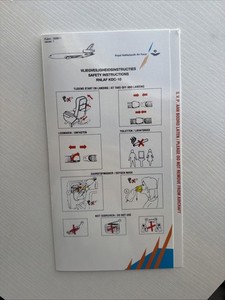 Royal Netherlands Air Force KDC-10 Safety Instruction Card