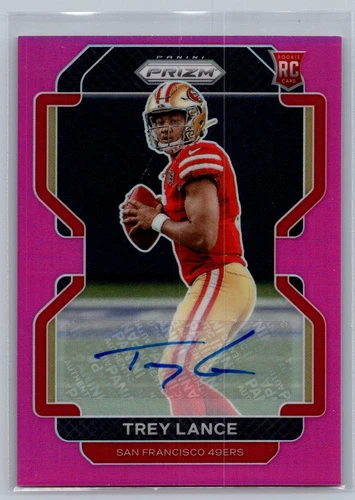 2021 Panini Prizm #333 Trey Lance Rookie Autographs Prizm Pink RC Rookie Auto