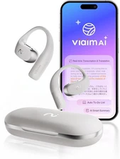 VIAIM OpenNote AI Voice Recorder – Open Ear Headphones with FlashRecord, Call...