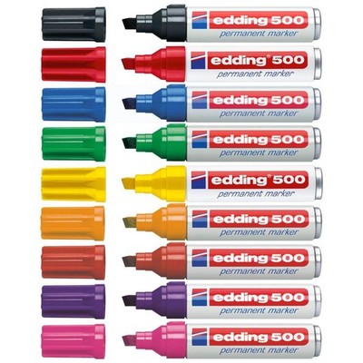 EDDING Permanentmarker 500 farbig bunt 2-7mm [9 Farben wählbar]