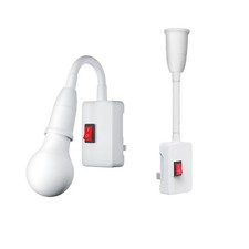 E26/E27 Plug in Light Socket, Light Socket Outlet Adapter, Flexible Neck Exte...