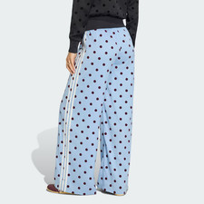 adidas Originals Women's Satin Polka Dots Wide Leg Track Pant KV1170