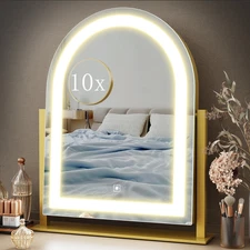 Lighted Makeup Mirror, Hollywood Vanity Mirror with Lights, Three Color Lighting