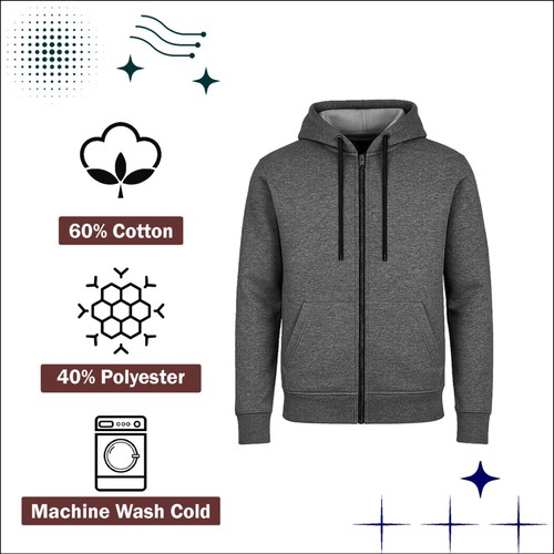 Męskie 3-pak polarowych bluz z kapturem zapinane na zamek błyskawiczny - ciepłe, przytulne kurtki codzienne (S-3XL) - Zdjęcie 13 z 30