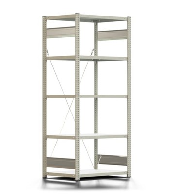 Fachbodenregal 150 kg 2000x875x600 mm, grau, erweiterbar, 5 Böden, Lagerregal