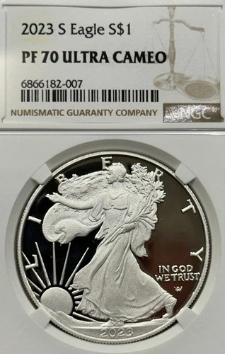 2023 S Proof Silver American Eagle• NGC• PF 70 Ultra CAMEO