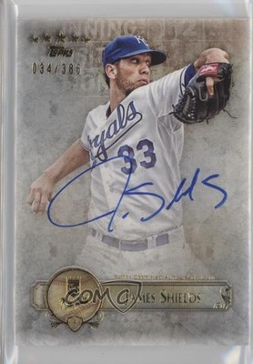 2013 Topps Five Star Retired and Active Player 34/386 James Shields Auto fm0