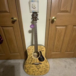 Original Autographed Acoustic Guitar with 50 Signatures Country Music Artists