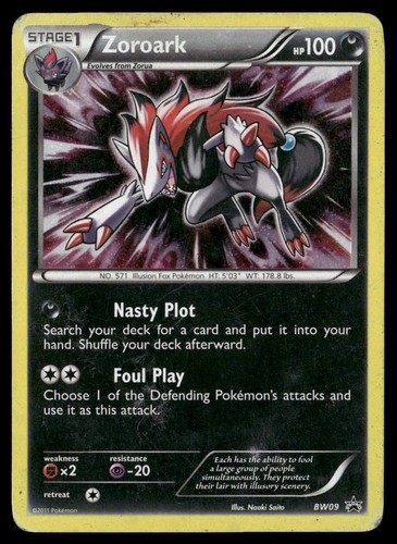 Zoroark BW09 Holo Promo Black And White Promo Pokemon MP