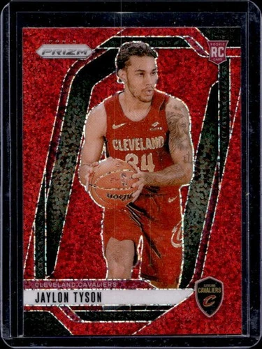 2024-25 Panini Prizm Jaylon Tyson RC Red Sparkle Rookie #228 Cavaliers