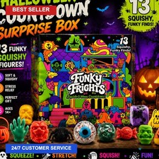 Needoh New Funky Frights Halloween Advent Calendar 13 Days, Spooky Squishy Slow