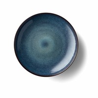 Bitz Platte Rund 40 Cm Steinzeug Schwarz Dunkelblau Servierplatte Modern Design