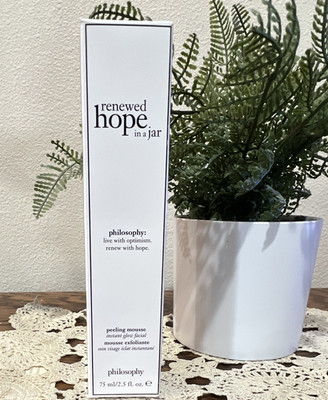 philosophy renewed hope in a jar Peeling Mousse Exfoliant Enzymatic Face 2.5oz
