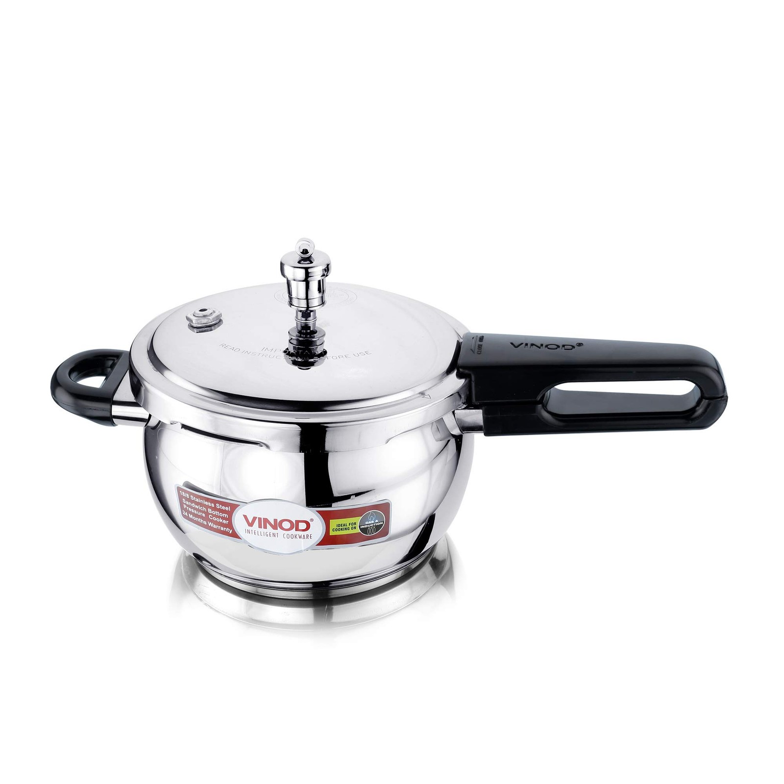 Stainless Steel &ndash; Glass Lid Handi Pot - 1.5 Liter &ndash; Indi
