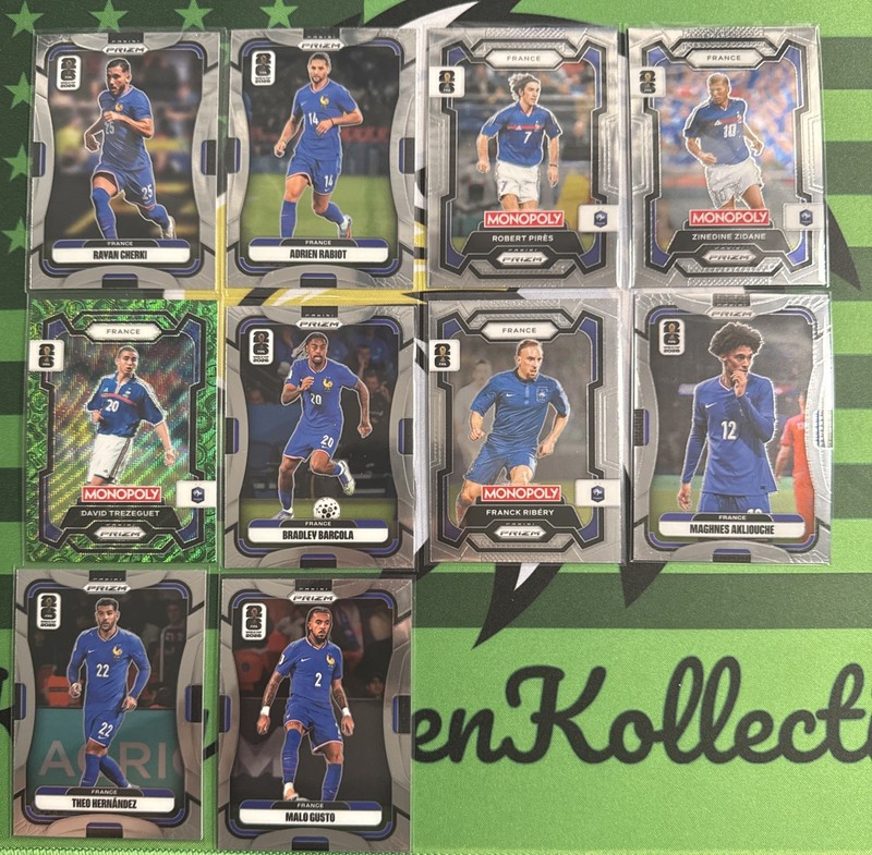 FIFA World Cup FRANCE 🇫🇷 10 Card Lot!!🔥Prizm Monopoly Green Wave